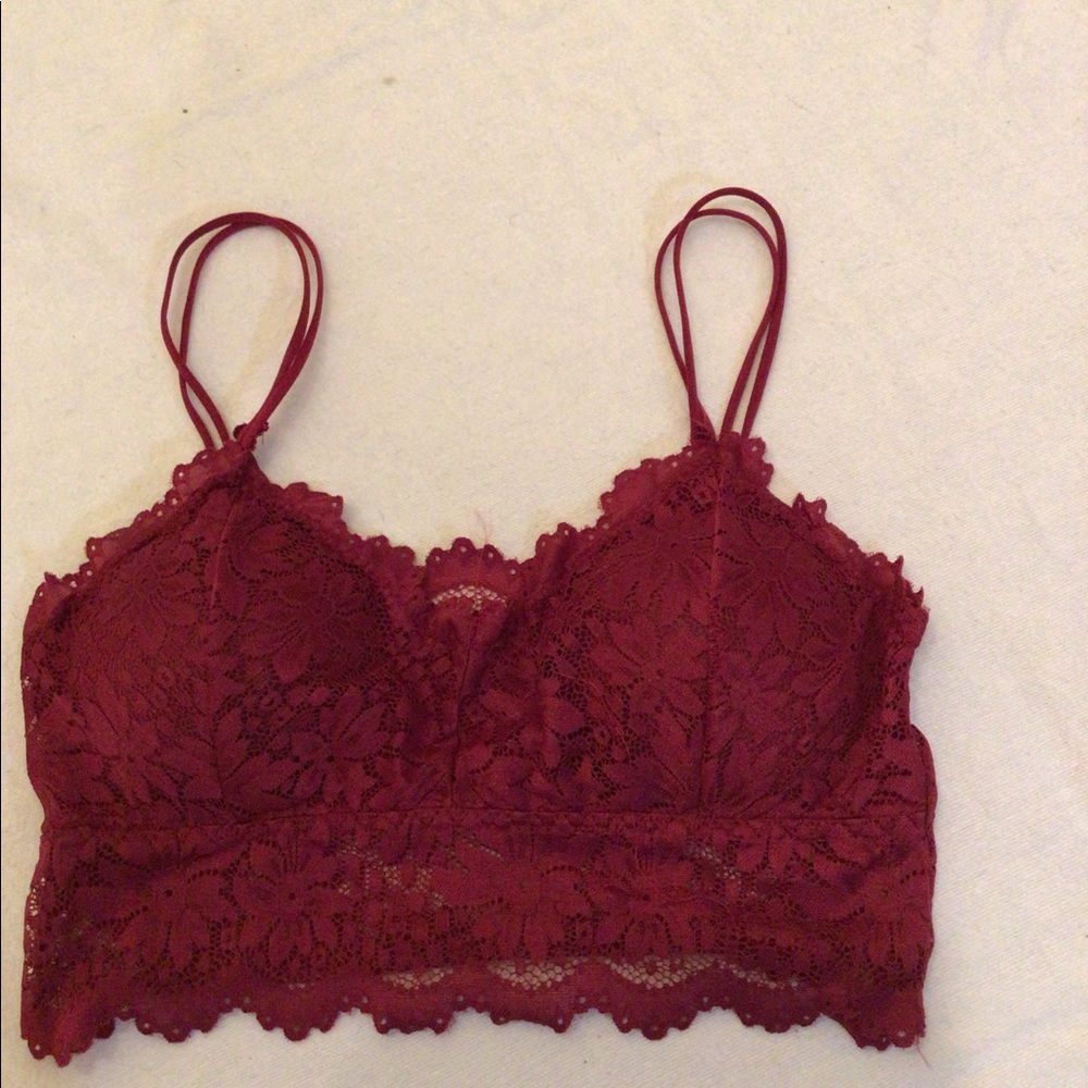 Gorgeous Wine Colored Lace Bralette